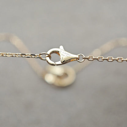 [Amore Jewels]LOVE DOUBLE RING HALF DIAMOND NECKLACE