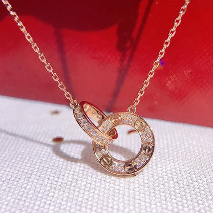[Amore Jewels]LOVE  FULL DIAMOND PENDANT NECKLACE