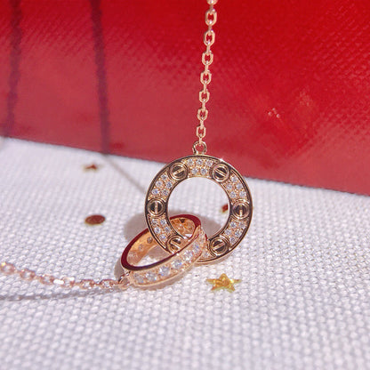 [Amore Jewels]LOVE  FULL DIAMOND PENDANT NECKLACE