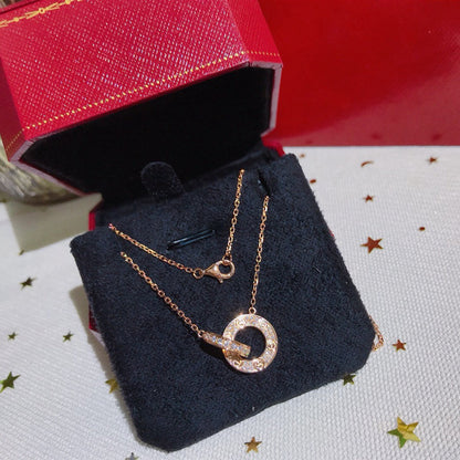 [Amore Jewels]LOVE  FULL DIAMOND PENDANT NECKLACE