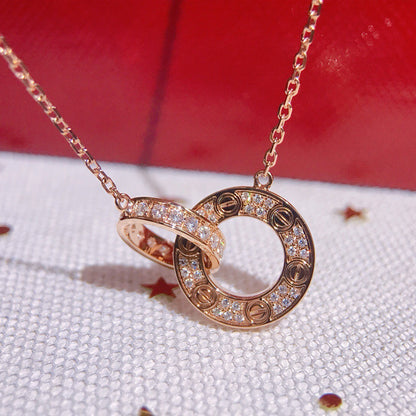 [Amore Jewels]LOVE  FULL DIAMOND PENDANT NECKLACE