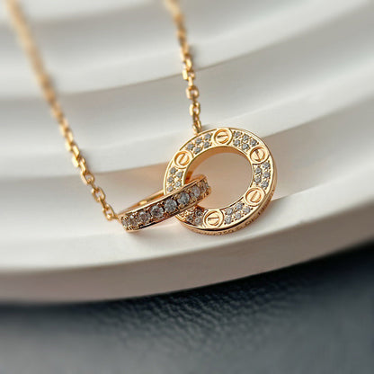 [Amore Jewels]LOVE  FULL DIAMOND PENDANT NECKLACE