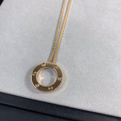 [Amore Jewels]LOVE NECKLACE 16MM 3 DIAMONDS