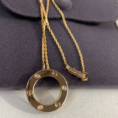 [Amore Jewels]LOVE NECKLACE 16MM 3 DIAMONDS