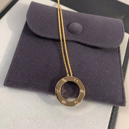 [Amore Jewels]LOVE NECKLACE 16MM 3 DIAMONDS