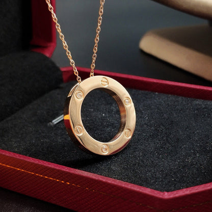 [Amore Jewels]LOVE NECKLACE 16MM 3 DIAMONDS