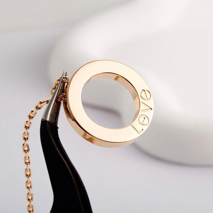 [Amore Jewels]LOVE NECKLACE 16MM  FULL DIAMOND