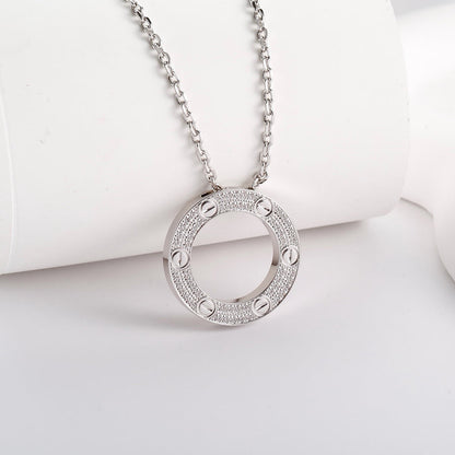 [Amore Jewels]LOVE NECKLACE 16MM  FULL DIAMOND