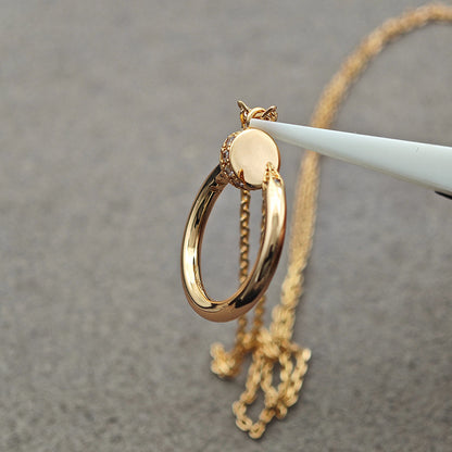 [Amore Jewels]JUSTE NECKLACE HALF DIAMOND