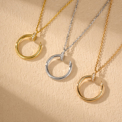 [Amore Jewels]JUSTE NECKLACE HALF DIAMOND