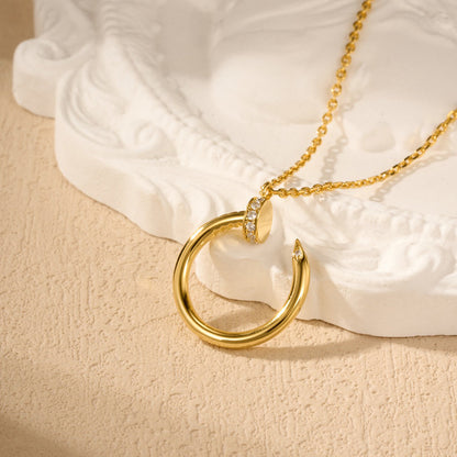 [Amore Jewels]JUSTE NECKLACE HALF DIAMOND