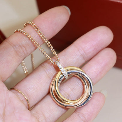 [Amore Jewels]TRINITY MEDIUM  DIAMONDS NECKLACE