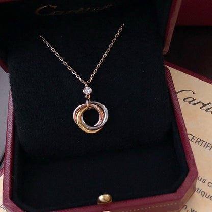 [Amore Jewels]TRINITY  NECKLACE 1 DIAMOND