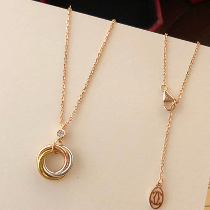 [Amore Jewels]TRINITY  NECKLACE 1 DIAMOND
