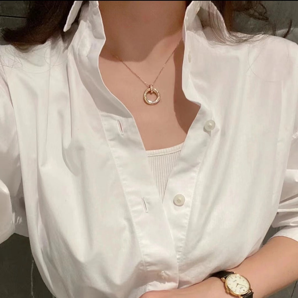 [Amore Jewels]TRINITY MEDIUM  DIAMONDS NECKLACE