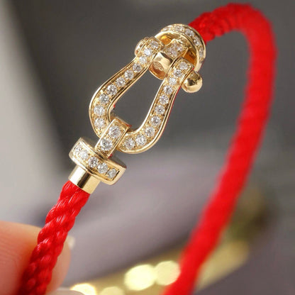 [Amore Jewels]FORCE LARGE HORSESHOE FULL DIAMOND BRACELET ROSE GOLD