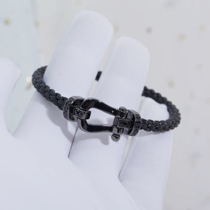 [Amore Jewels]FORCE LARGE SERIES HORSESHOE BLACK SAMURAI BRACELET