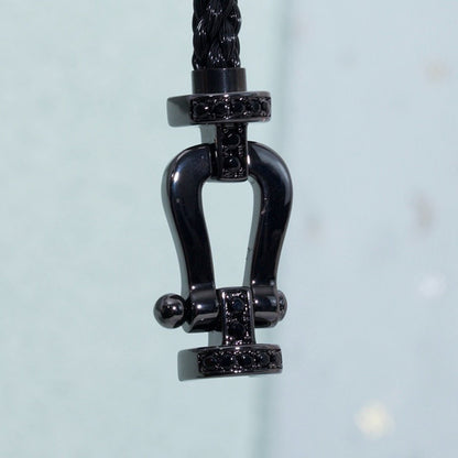 [Amore Jewels]FORCE LARGE SERIES HORSESHOE BLACK SAMURAI BRACELET