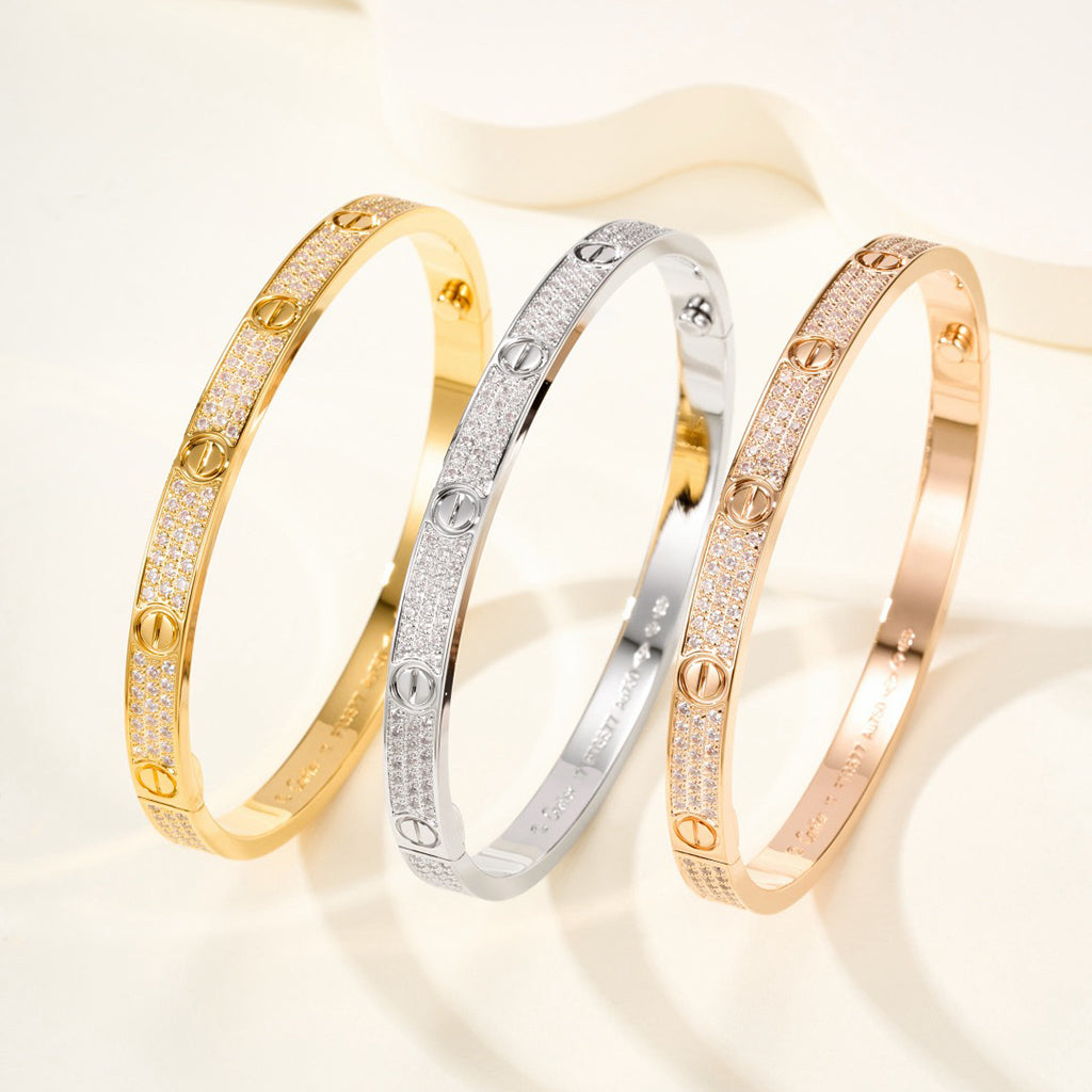 [Amore Jewels]LOVE BRACELET 4.8MM DIAMOND-PAVED
