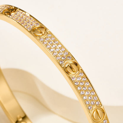 [Amore Jewels]LOVE BRACELET 4.8MM DIAMOND-PAVED