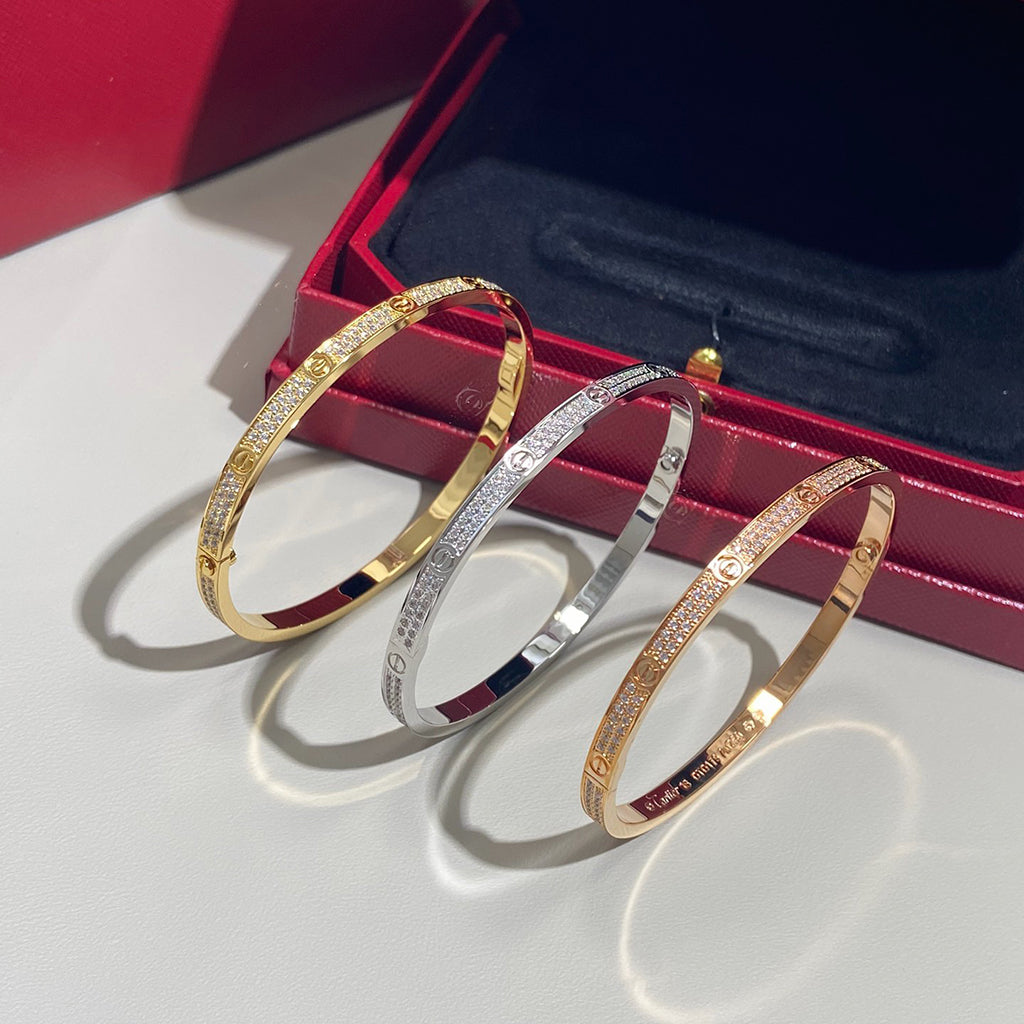 [Amore Jewels]LOVE BRACELET 3.65MM DIAMOND-PAVED