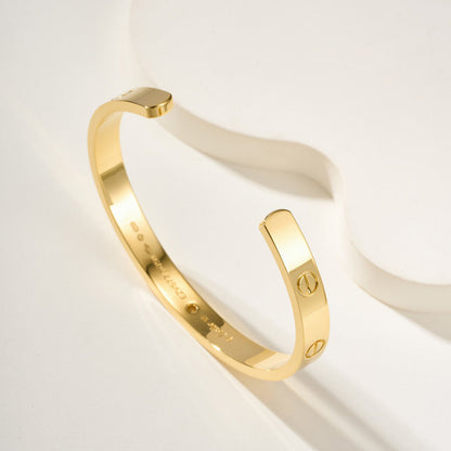 [Amore Jewels]LOVE BRACELET 6.1MM 1 DIAMOND OPEN CUFF