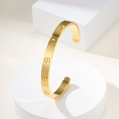 [Amore Jewels]LOVE BRACELET 6.1MM OPEN CUFF