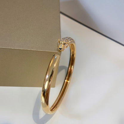 [Amore Jewels]PANTHERE HALF DIAMOND OPEN BRACELET