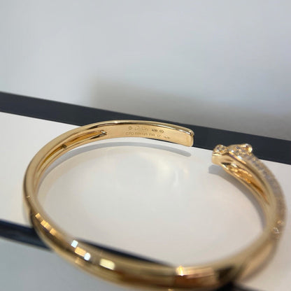 [Amore Jewels]PANTHERE HALF DIAMOND OPEN BRACELET