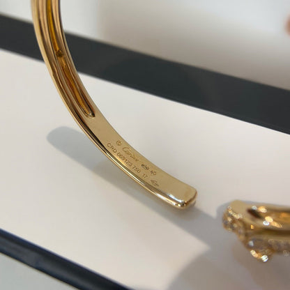 [Amore Jewels]PANTHERE HALF DIAMOND OPEN BRACELET