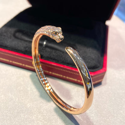 [Amore Jewels]PANTHERE HALF DIAMOND OPEN BRACELET