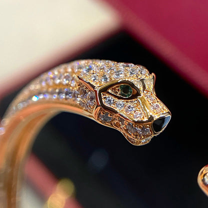 [Amore Jewels]PANTHERE HALF DIAMOND OPEN BRACELET