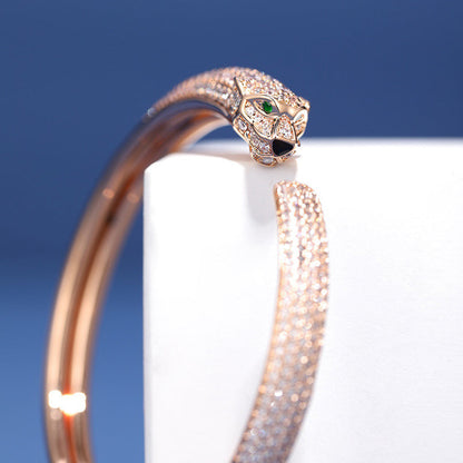 [Amore Jewels]PANTHERE FULL DIAMOND OPEN BRACELET