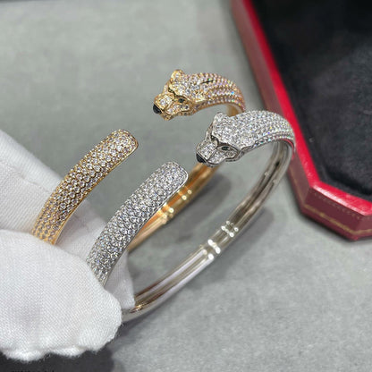 [Amore Jewels]PANTHERE FULL DIAMOND OPEN BRACELET