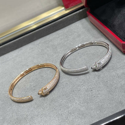 [Amore Jewels]PANTHERE FULL DIAMOND OPEN BRACELET