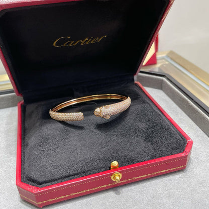 [Amore Jewels]PANTHERE FULL DIAMOND OPEN BRACELET