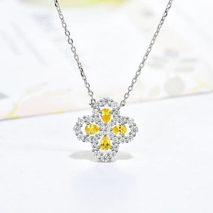 [Amore Jewels]LOOP NECKLACE FULL MOTIF DIAMOND 16MM MULTIPLE COLORS