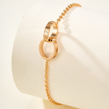 [Amore Jewels]LOVE BRACELET DOUBLE RING