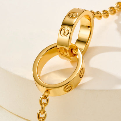 [Amore Jewels]LOVE BRACELET DOUBLE RING