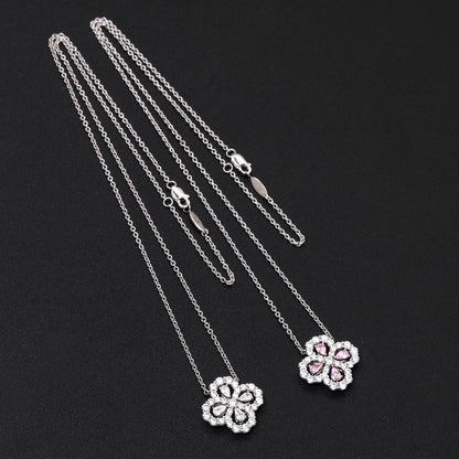 [Amore Jewels]LOOP NECKLACE FULL MOTIF DIAMOND 16MM MULTIPLE COLORS