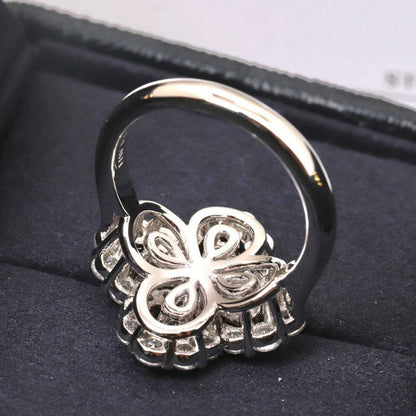 [Amore Jewels]LOOP RING FULL MOTIF DIAMOND 16MM SILVE