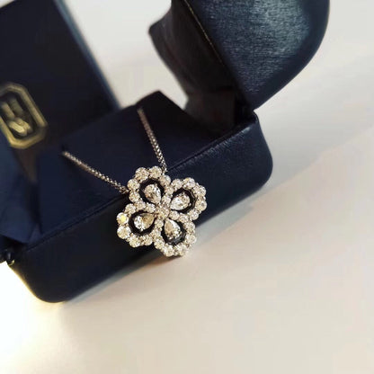 [Amore Jewels]LOOP NECKLACE FULL MOTIF DIAMOND 16MM MULTIPLE COLORS