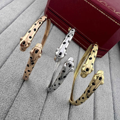[Amore Jewels]PANTHERE DOUBLE HEADED OPEN BRACELET