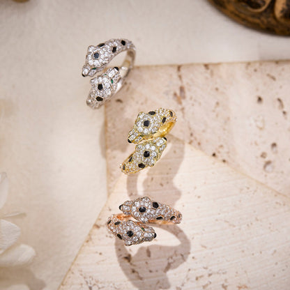 [Amore Jewels]PANTHERE DOUBLE HEADED FULL DIAMOND  RING