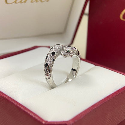 [Amore Jewels]PANTHERE DOUBLE HEADED FULL DIAMOND  RING
