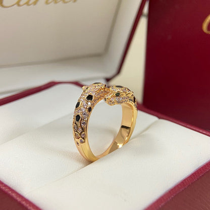 [Amore Jewels]PANTHERE DOUBLE HEADED FULL DIAMOND  RING
