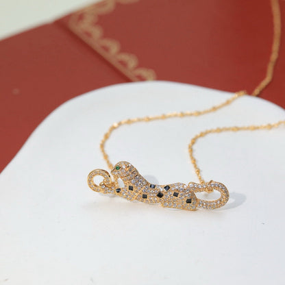 [Amore Jewels]PANTHERE PAVED DIAMOND NECKLACE