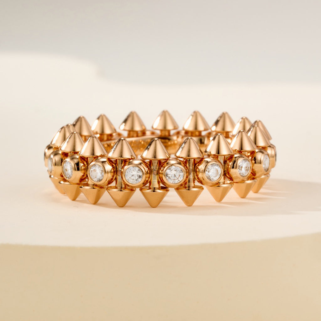 [Amore Jewels]CLASH 6.8MM DIAMOND MEDIUM RING