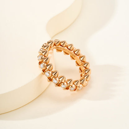 [Amore Jewels]CLASH 6.8MM DIAMOND MEDIUM RING