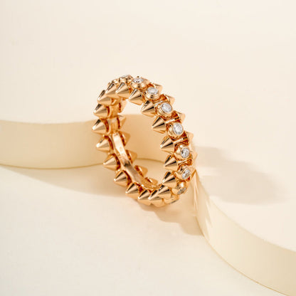 [Amore Jewels]CLASH 6.8MM DIAMOND MEDIUM RING